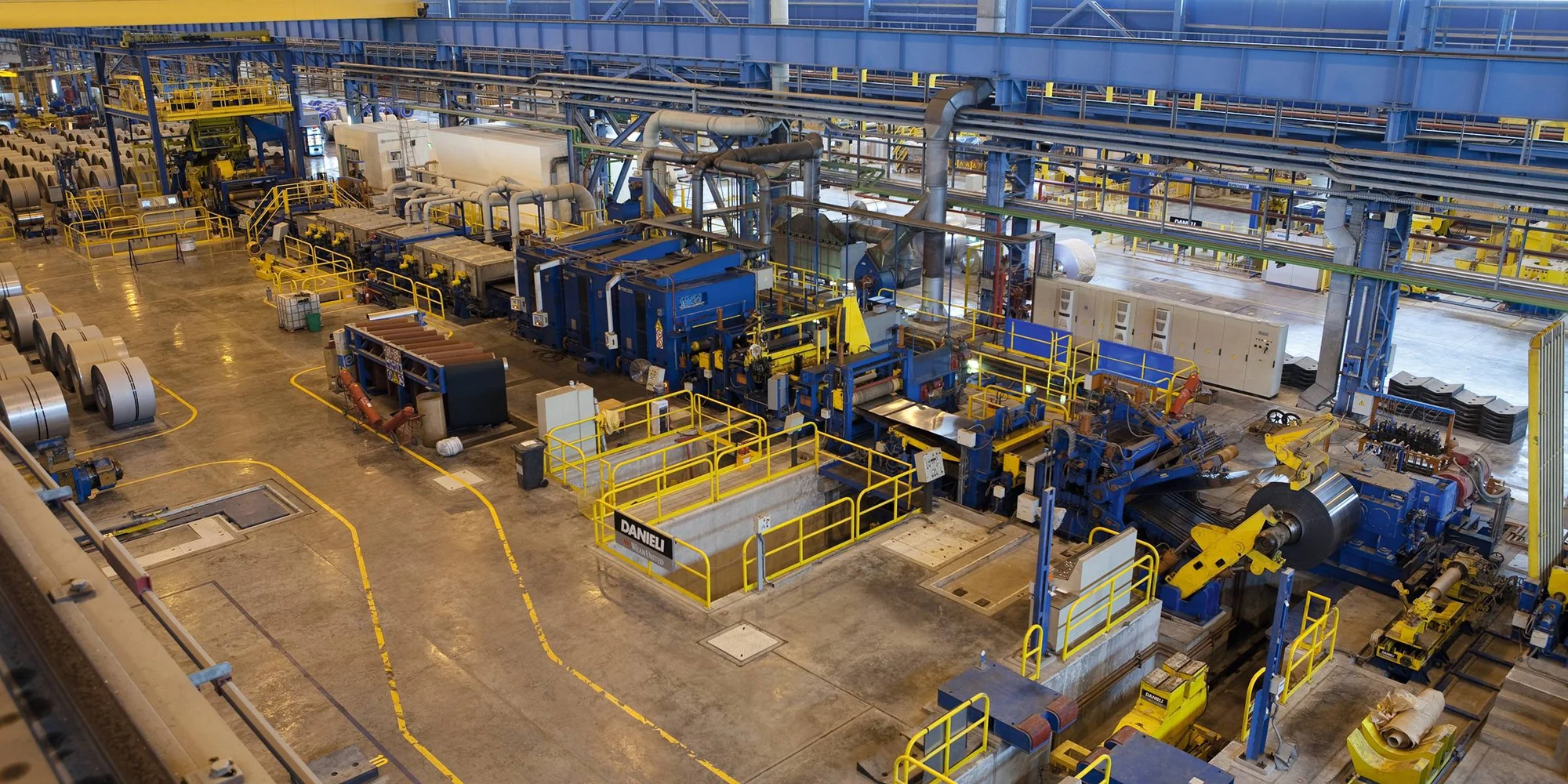 Modern metal processing workshop and production equipment